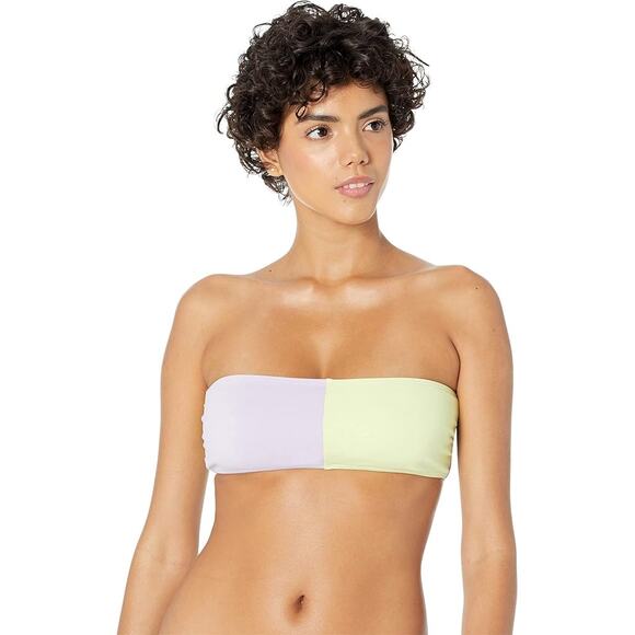 NWT CHARLIE HOLIDAY Romi Colorblock Bikini Bandeau Sz 4 Multicolor - Picture 2 of 9